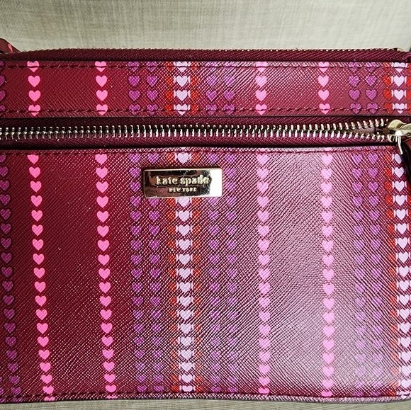 Kate Spade Pink Hearts Wristlet Wallet - Picture 3 of 7